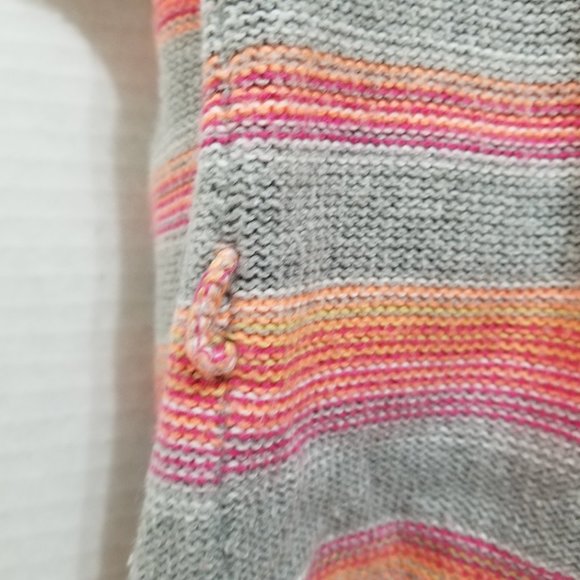 Justice cardigan 10 open front sweater striped fair isle tribal knit - Picture 8 of 10